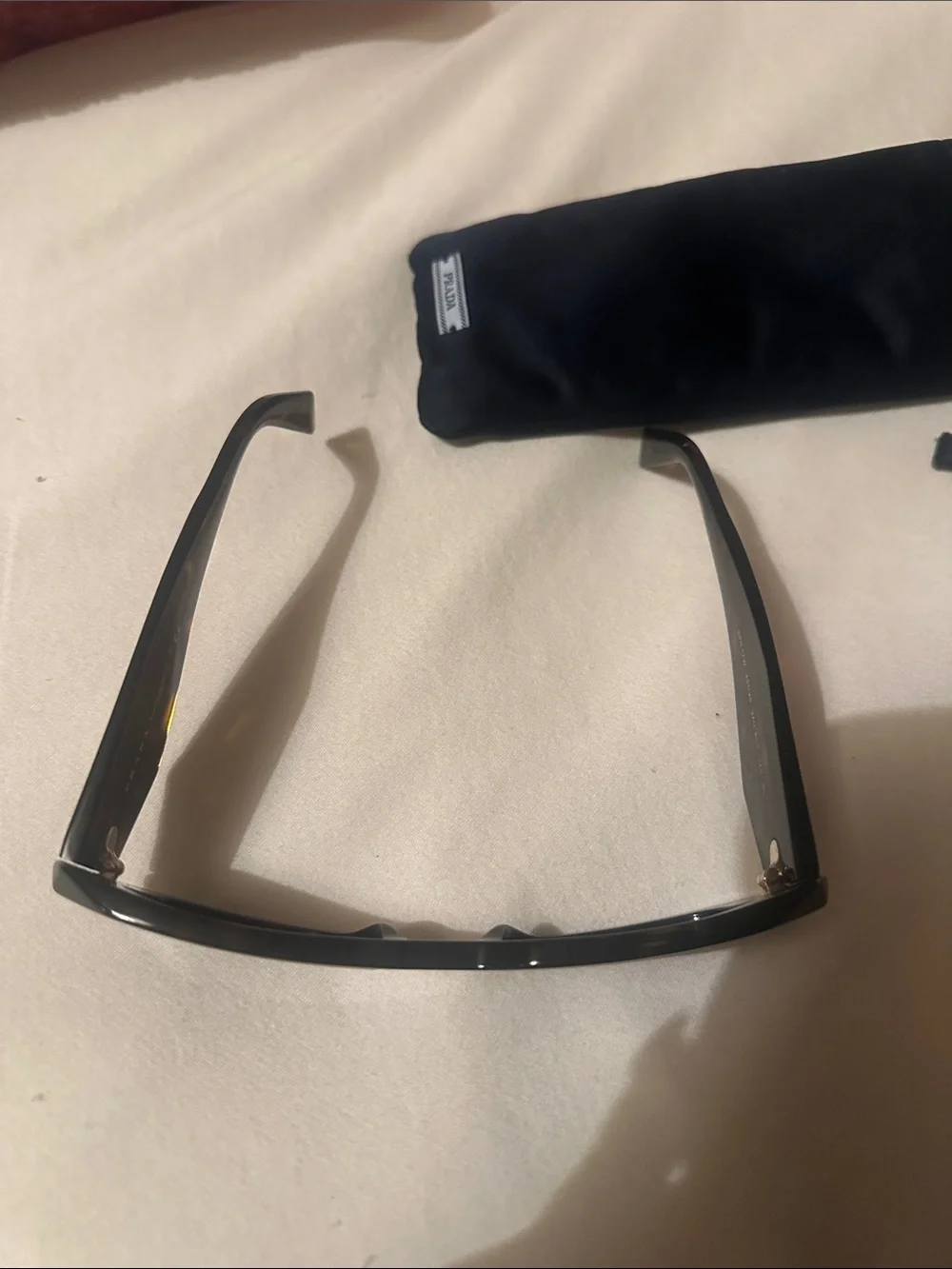 Prada Brown Tortoise Rectangular Sunglasses with Pouch